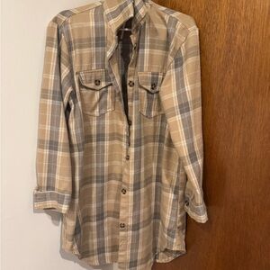 Plaid Button-Up Women's Jacket